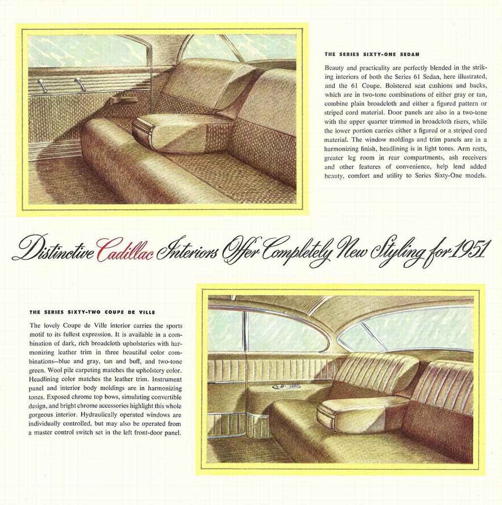 1951 Cadillac Brochure Page 7
